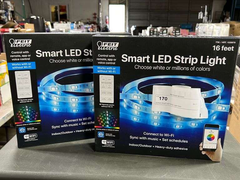 (2) Feit Smart LED Strip Light Sets NW Asset Services