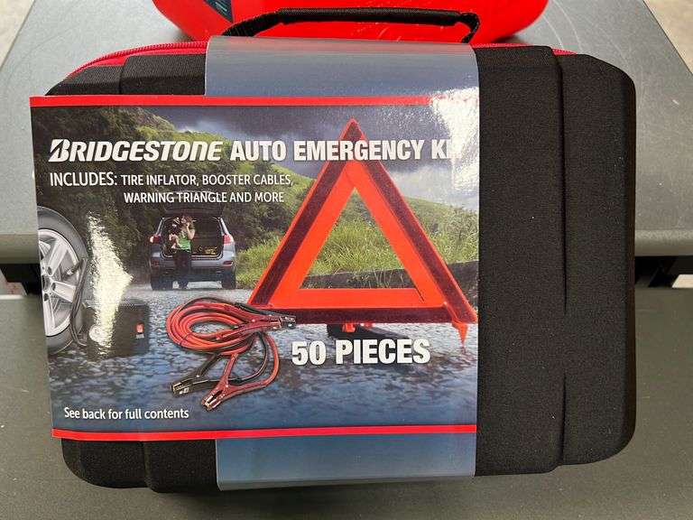 Bridgestone 50pc Auto Emergency Kit, & Scepter 5gal Gas Container NW
