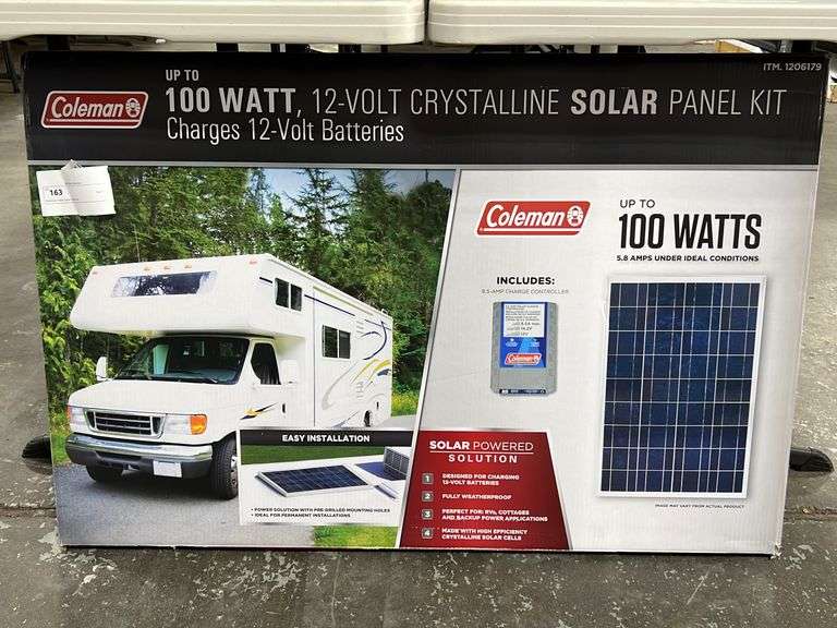 Coleman 100w Solar Panel Kit NW Asset Services