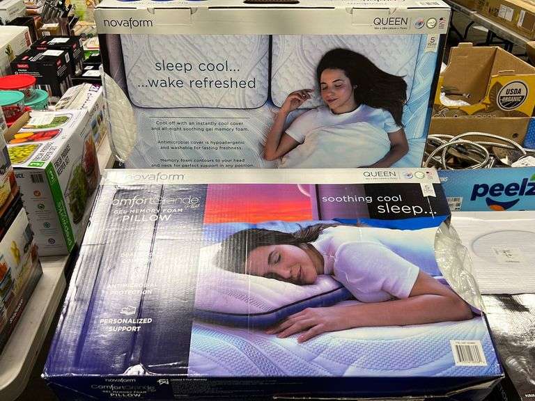 (2) Novaform Comfort Grande Plus Gel Memory Foam Pillow NW Asset Services