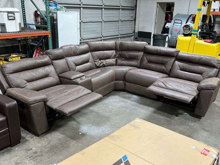 Gilman Creek 6pc Fabric Reclining Sectional NW Asset Services