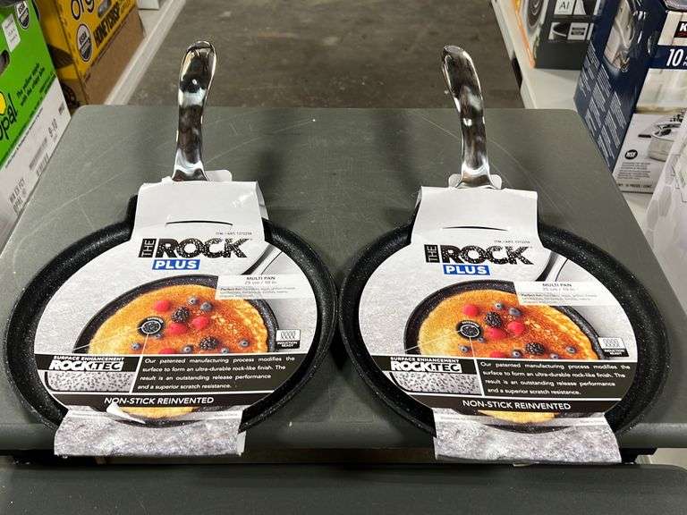 (2) The Rock Plus 10" NonStick Multi Pans NW Asset Services