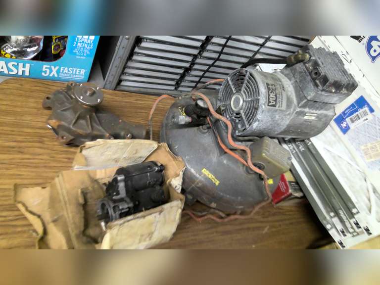 CAR PARTS, TOOLS, SMALL MOTORS, MISC THIS AND THAT, $1.00 STARTS BID!!!