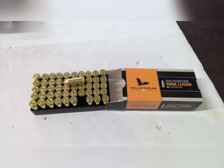 FIELD AND STREAM 9MM AMMO, 50 ROUNDS 1 Online Auctions LLC