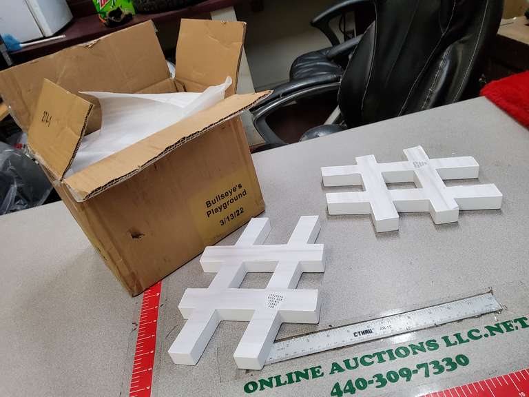 8 NEW WOODEN HASHTAGS, WITH DRY ERASE FINISH, ADD YOUR HASHTAG!!!! 1 Online Auctions LLC