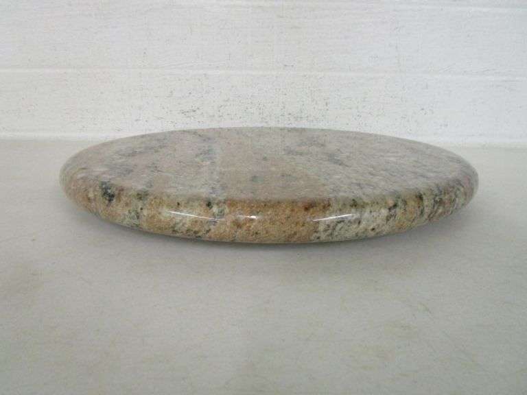 18.5" Diameter Granite Lazy Susan Oberman Auctions