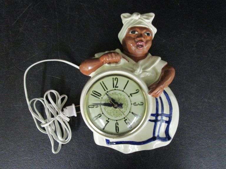 Rare Red Wing Pottery Mammy Clock Oberman Auctions