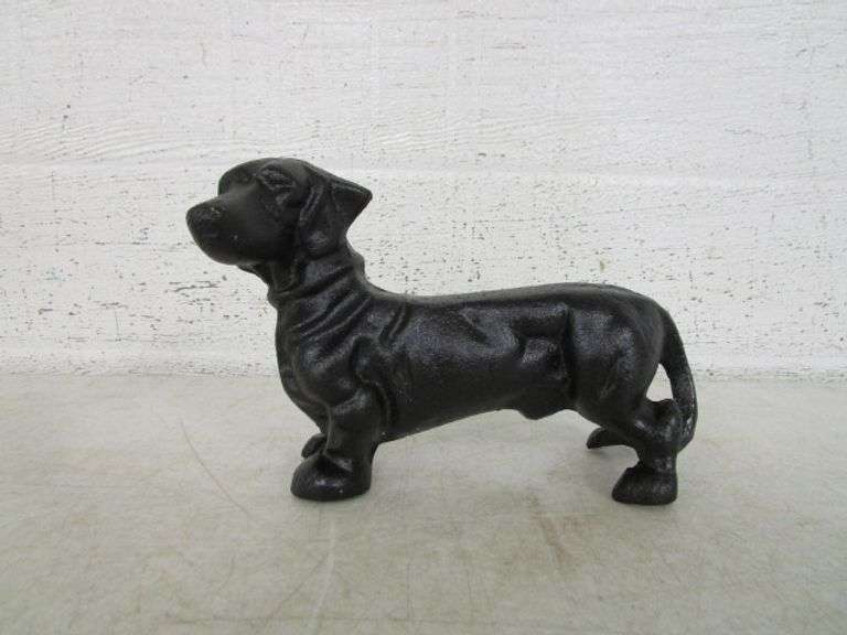 Cast Iron Dachshund Door Stop Oberman Auctions