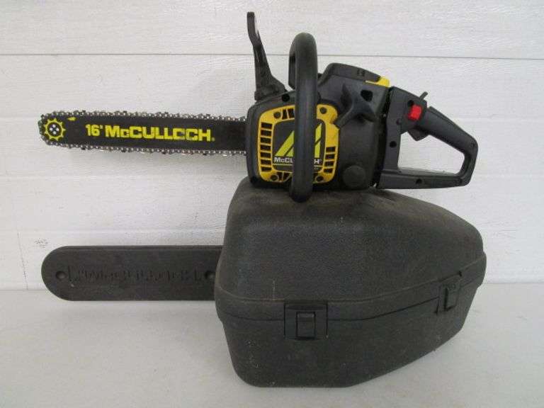 McCulloch MS1635 AV Chainsaw w/Case Oberman Auctions