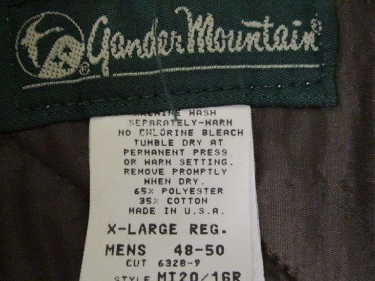 Gander Mountain Insulated Camouflage Cover Alls Oberman Auctions