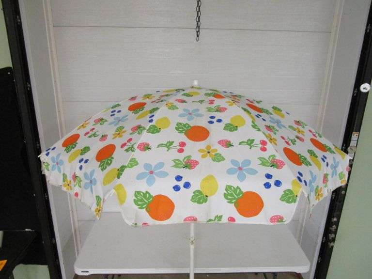 Fruit & Flower Beach Umbrella Oberman Auctions