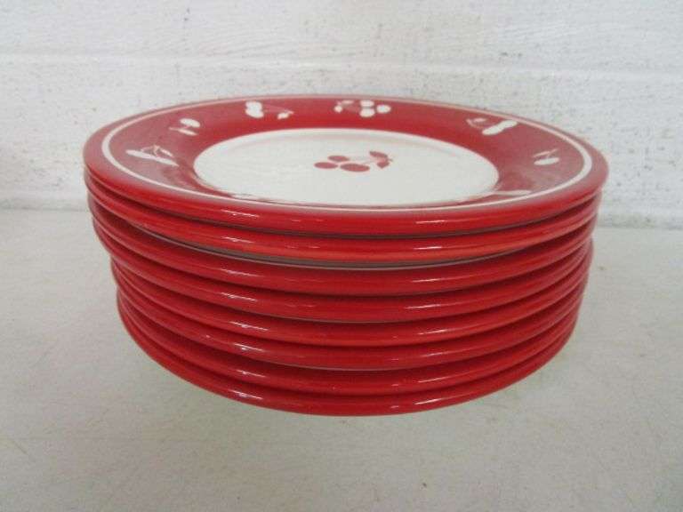 44 Pcs. of Williams Sonoma Cherries Jubilee Dinnerware Oberman Auctions