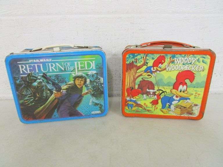 Woody Woodpecker & Star Wars Return Of The Jedi Metal Lunch Boxes