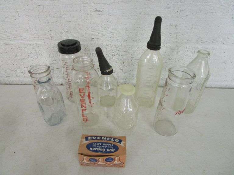 Assortment of Glass Baby Bottles Oberman Auctions
