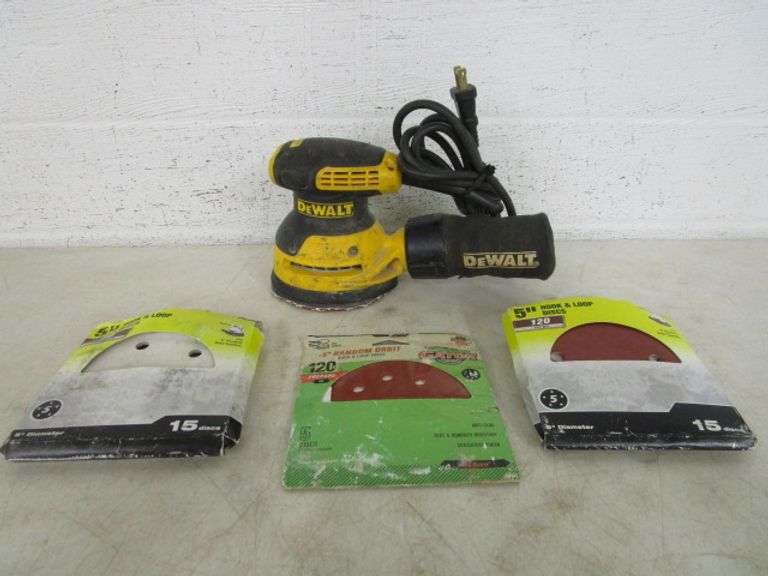 Dewalt Random Orbit Palm Sander w/Paper Oberman Auctions