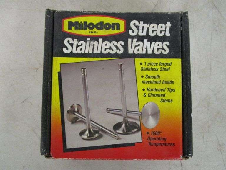 Milodon 456858 Street Stainless Valves New In Box Oberman Auctions