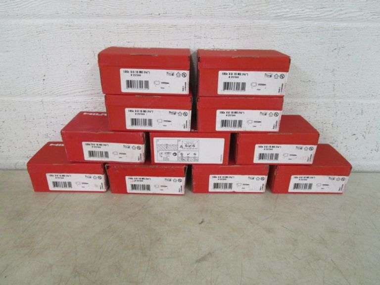 11 Boxes of XU 16 MX 5/8" Concrete Nails Oberman Auctions