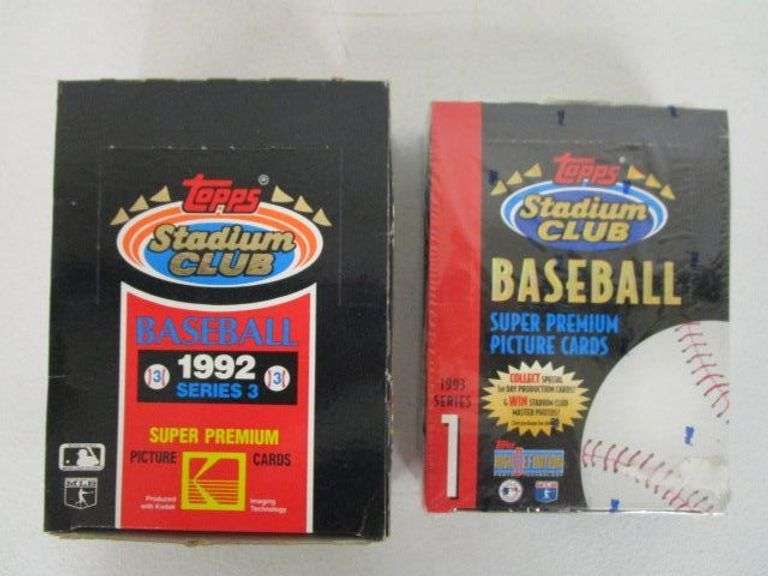 Topps 1992 Series 3 & 1993 Series 1 Baseball Unopened Wax Pack Boxes