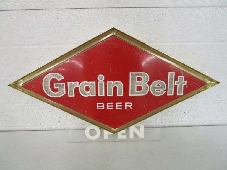 Grain Belt Diamond Open Electric Sign Oberman Auctions
