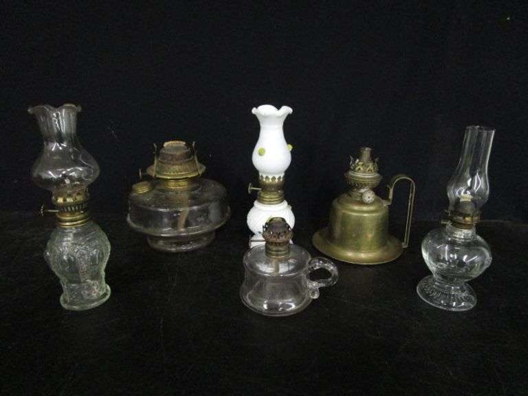6 Kerosene Oil Lamps Oberman Auctions