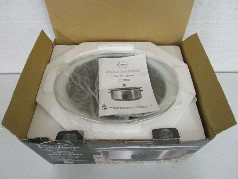 Crofton 7 Qt. Slow Cooker New In Box Oberman Auctions
