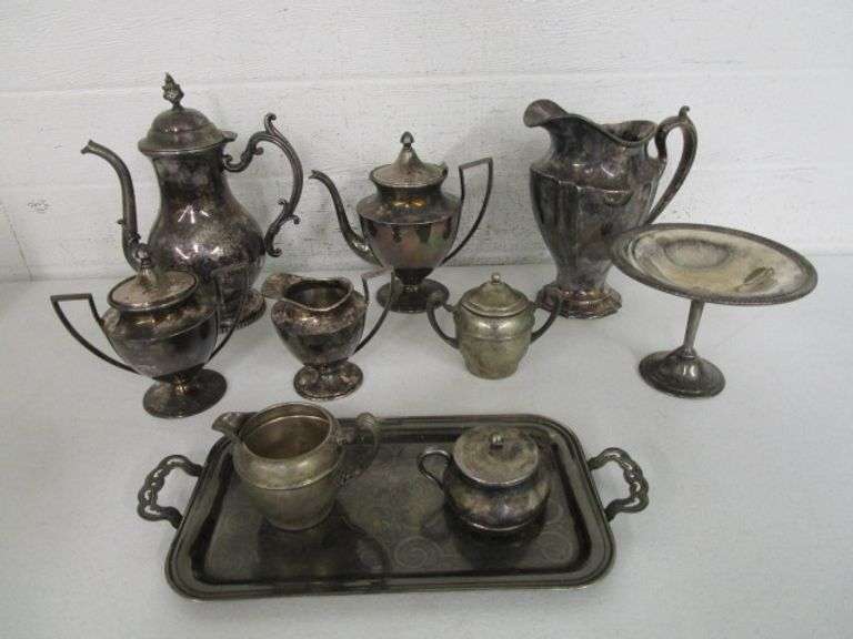 Assortment Silver Plate Items Oberman Auctions