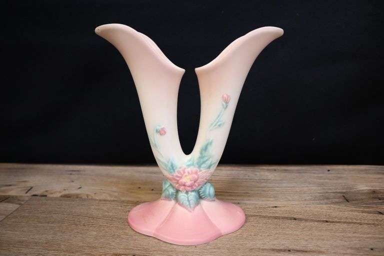 Vintage Hull Pottery Woodland Double Vase Hull Usa Pacific Auctions