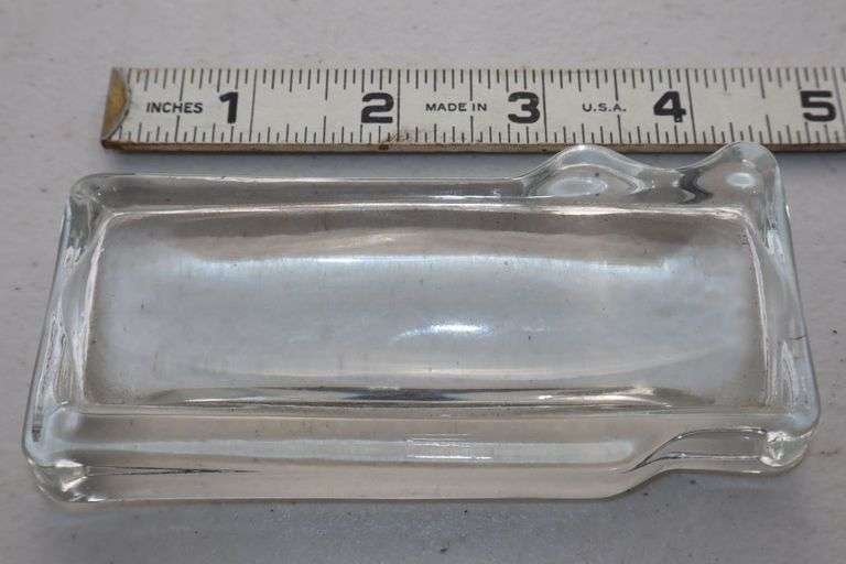 antique rectangular paperweight magnifying reading glass Pacific