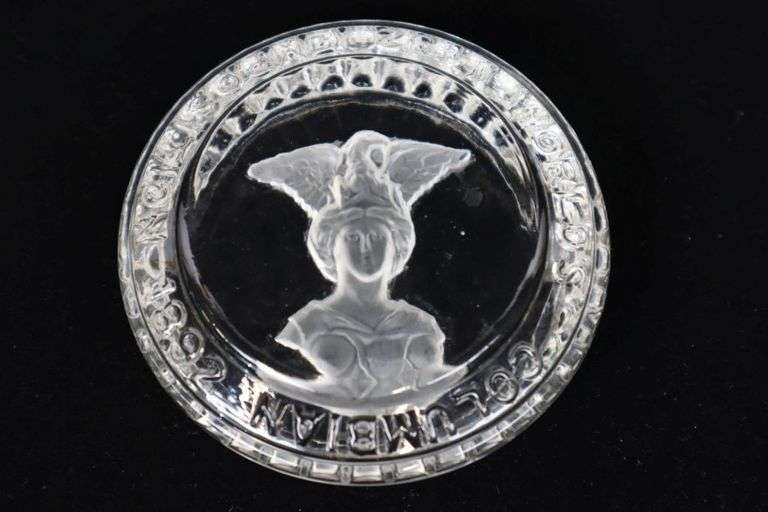 Paperweight Worlds Columbian, 1492 Exposition, 1892, 3" Diameter