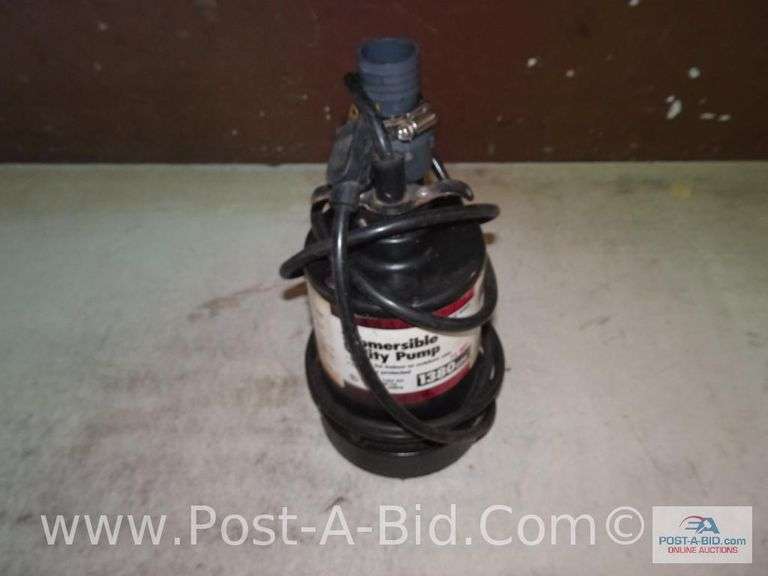 Ace Submersible Utility Pump. Elsenpeter Auctions & Real Estate, Inc