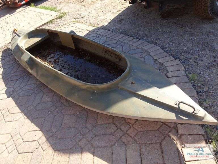 12' Fiberglass Duck Boat. Elsenpeter Auctions & Real Estate, Inc. dba