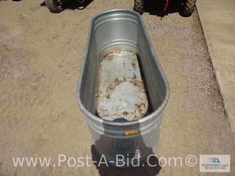 Galvanized Water Trough, Elsenpeter Auctions & Real Estate, Inc. dba