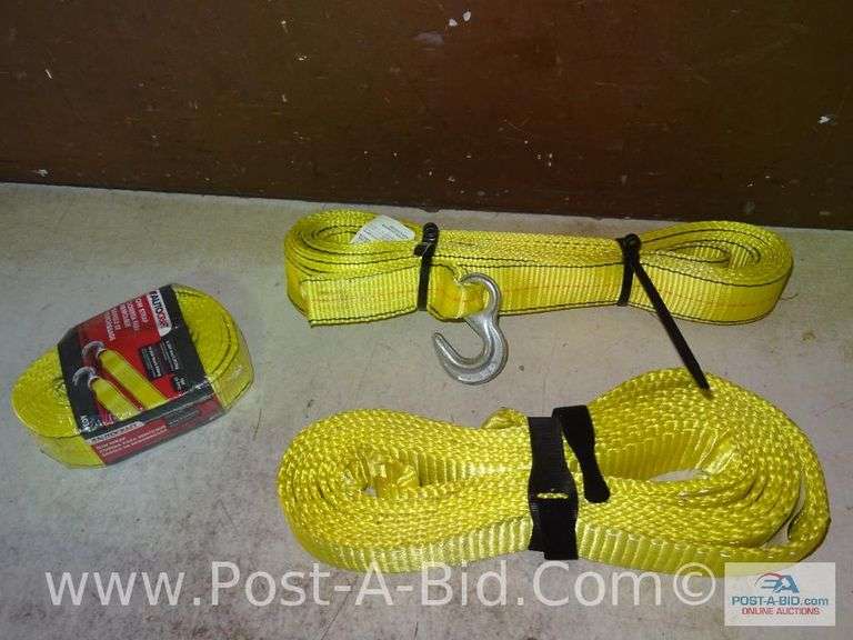 3 Nylon Tow Straps, 2 With Hoo Elsenpeter Auctions & Real Estate, Inc