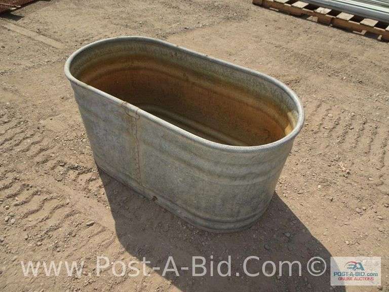 Steel Stock Tank 46"L x 24"T x Elsenpeter Auctions & Real Estate, Inc