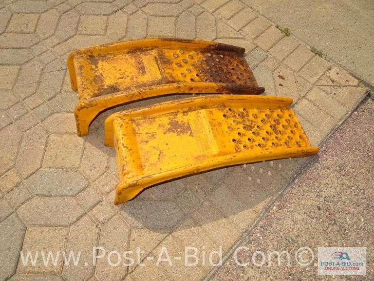 Set Of Yellow Steel Car Ramps. Elsenpeter Auctions & Real Estate, Inc