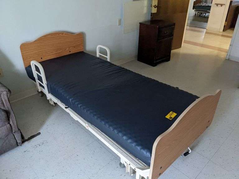Pair of Joerns Manual Adj. Hospital Beds Parrott