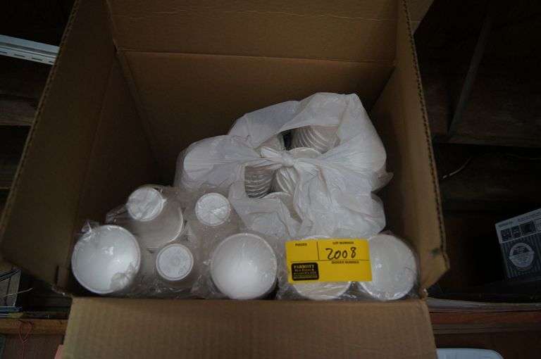 Large lot of styrofoam cups Parrott Marketing Group