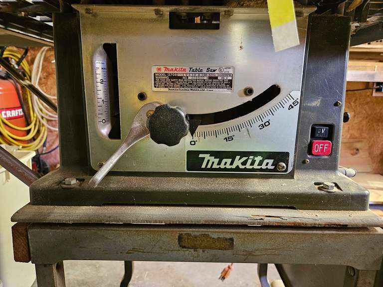 Makita Model 2708 Table Saw on Rolling Stand Parrott Marketing Group