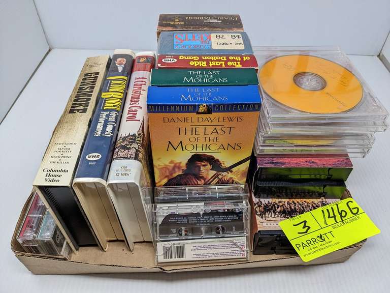 3 Boxes of VHS Tapes Parrott Marketing Group