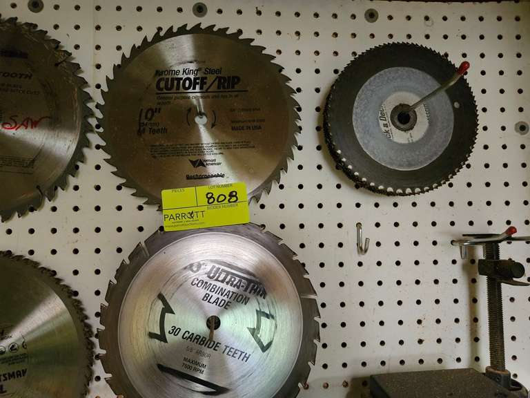 15 +/ various sizes and tooth count saw blades Parrott Marketing Group