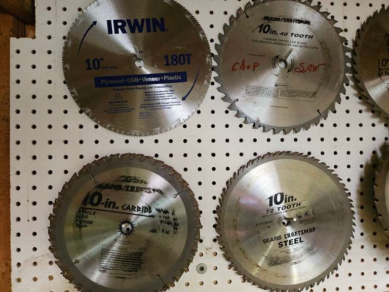 15 +/ various sizes and tooth count saw blades Parrott Marketing Group