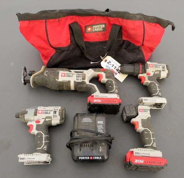 Z1142 Porter Cable Cordless Tool Set Pickett Auction Service