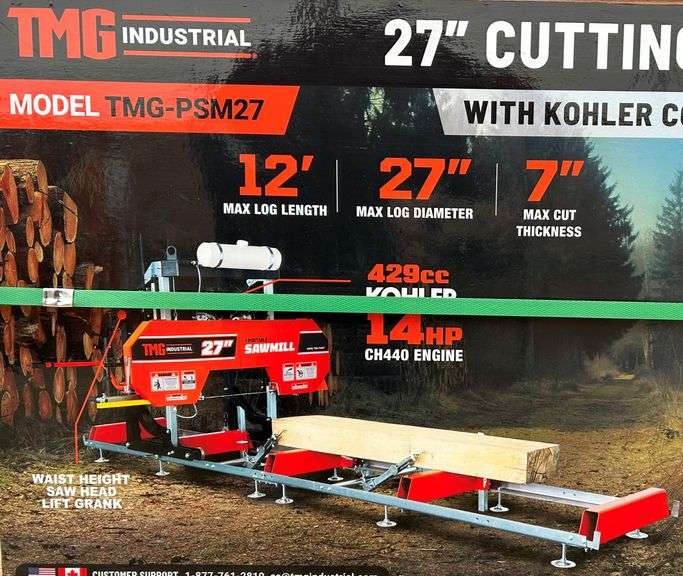 E560 TMG 27" Portable Sawmill Pickett Auction Service