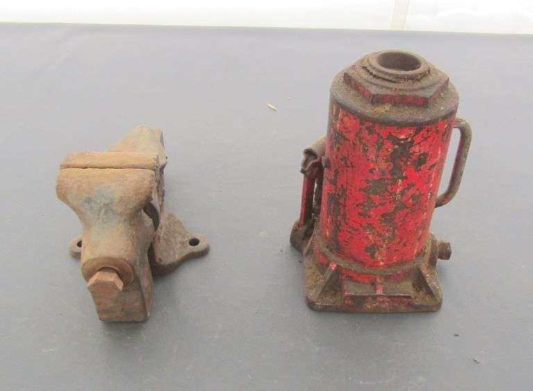 V1057 Bottle Jack & Bench Vise Pickett Auction Service