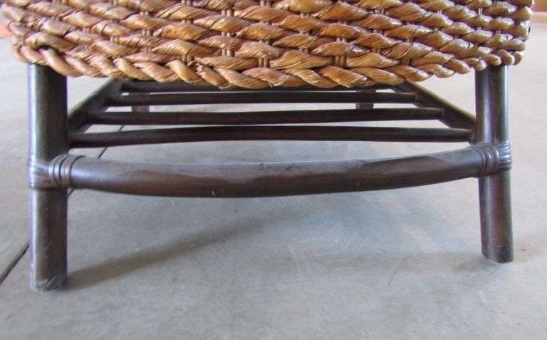 E-164 Wicker Weave Arm Chair