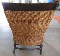 E-164 Wicker Weave Arm Chair