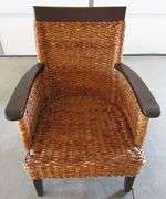 E-164 Wicker Weave Arm Chair
