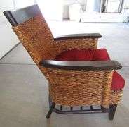 E-164 Wicker Weave Arm Chair