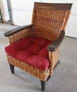 E-164 Wicker Weave Arm Chair