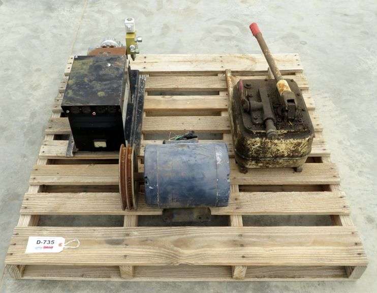 D-735 Getec Hydraulic Welder+ Porta-Power + Motor - Pickett Auction Service